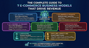 Discover the 7 proven e-commerce business models that maximize revenue. Learn which model fits your business with Namastetu Technologies, your trusted digital marketing agency in Indore.
