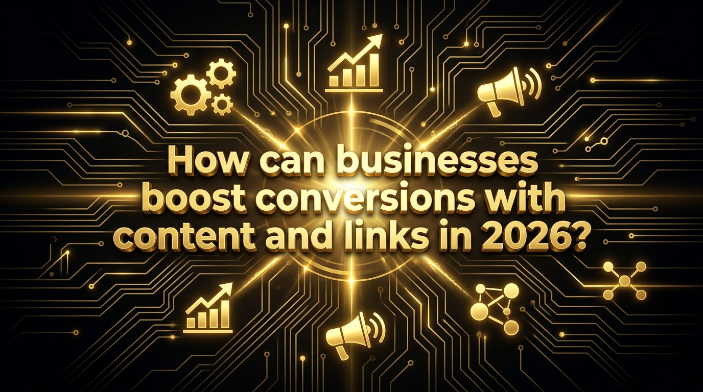 How can businesses boost conversions with content and links in 2026?